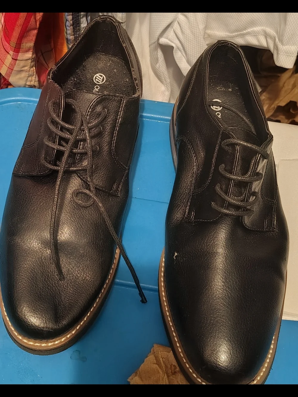 Black Men's Leather Lace-Up Dress Shoes